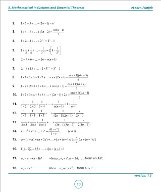 Page 10 11 Math 8 Mathematical Inductions And Binomial Theorem